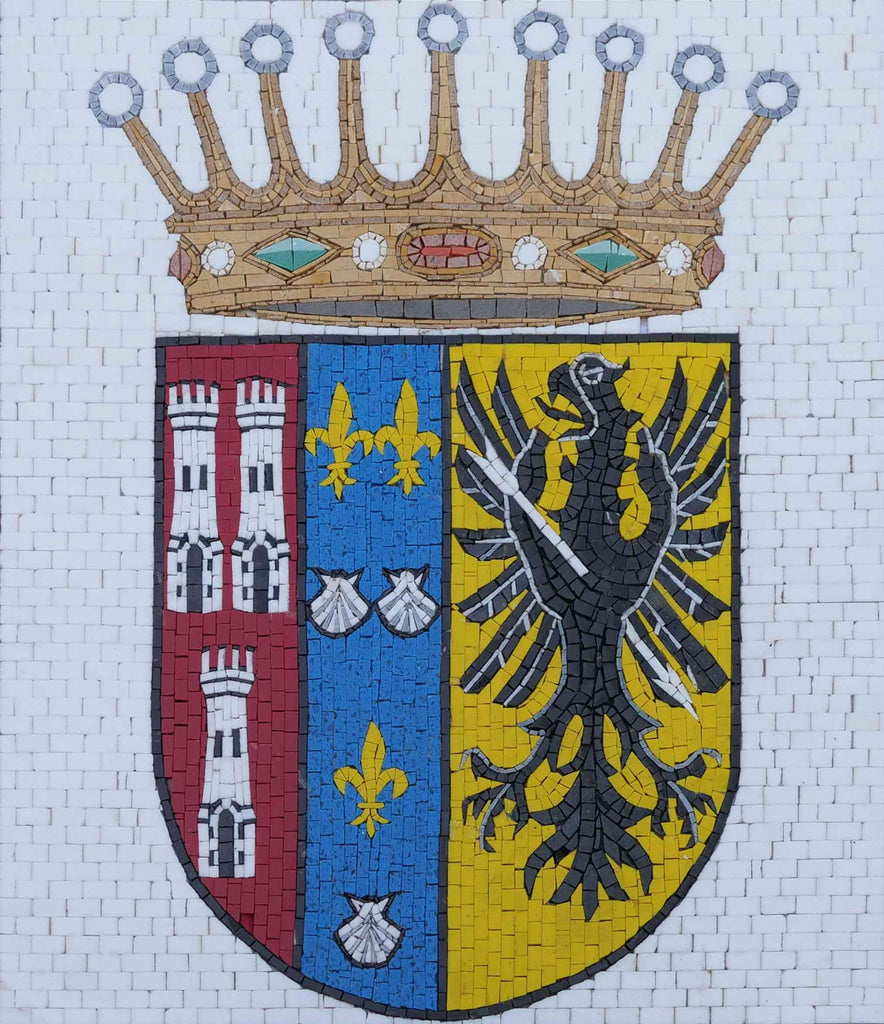 Insignia de escudo de armas personalizada - Arte mosaico