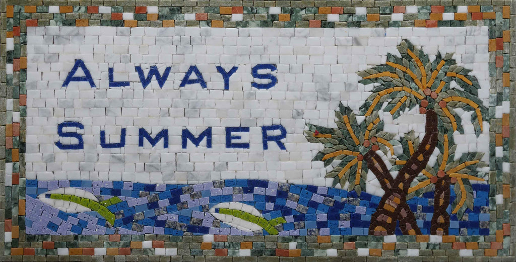 Arte de mosaico personalizado - Siempre verano