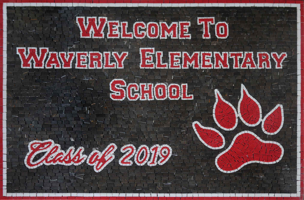 Design de mosaico personalizado - Bem-vindo à Waverly Elementary School
