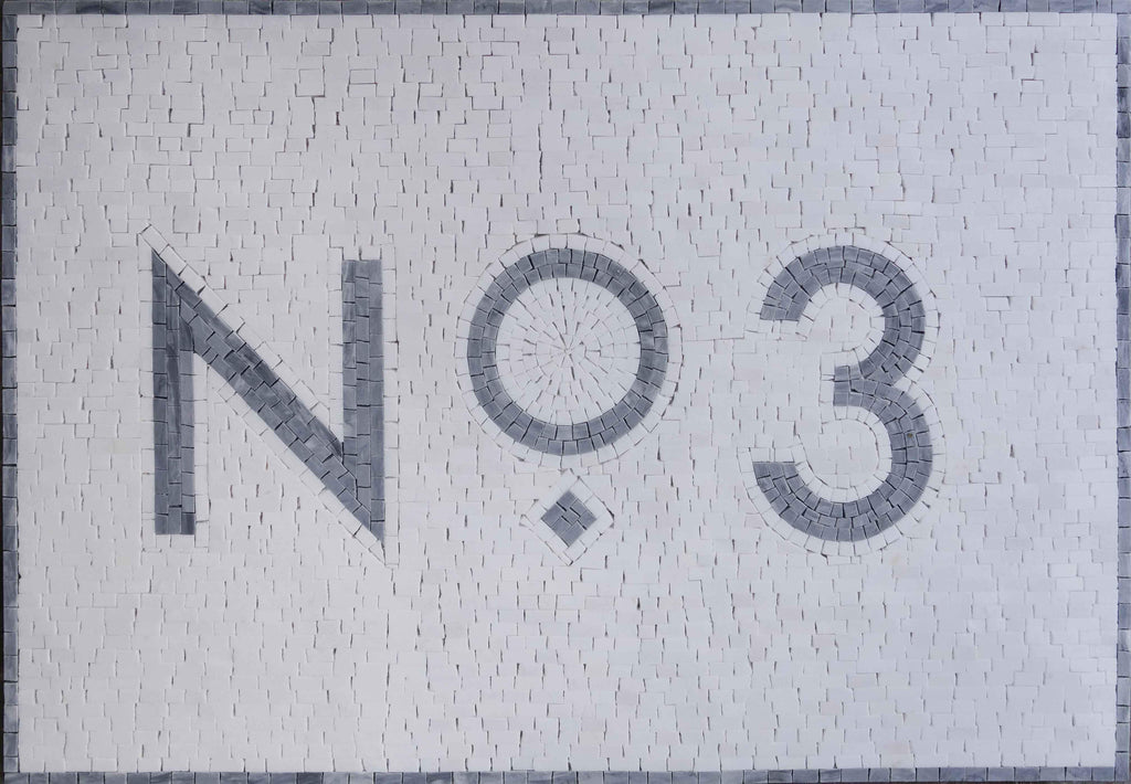 Número da casa em mosaico
