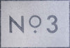Numéro de maison en mosaïque