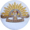 Logotipo de mosaico de mármol caído de Anzacs
