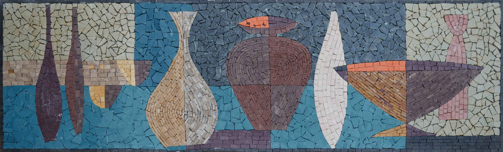 Vasos fluidos - arte em mosaico abstrato