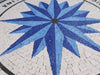 Catalina - Coral Compass Mosaic Medallion | Mozaico