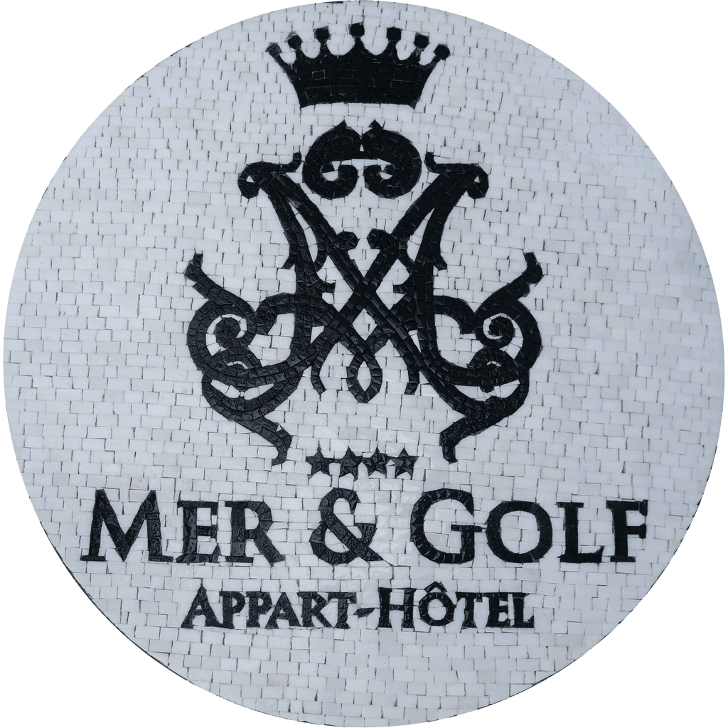 Sinal de mosaico personalizado Mer e Golf