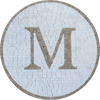 Inicial de mosaico M - Medallón de mosaico