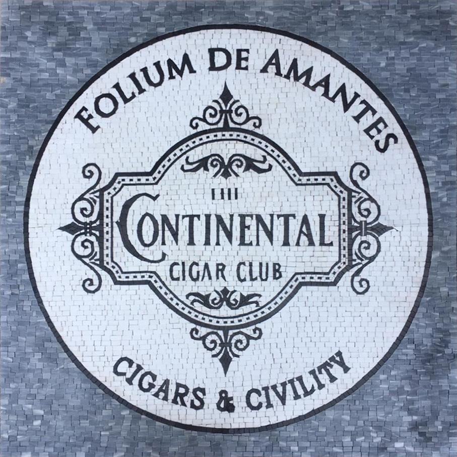 Continental Cigar Club - arte em mosaico personalizado