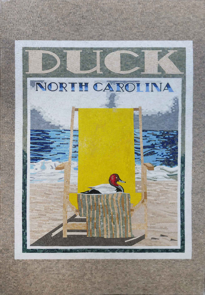 Pato en Carolina del Norte - Arte de mosaico de mármol