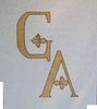 Monogramme en mosaïque - G et A