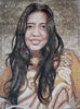 Arte em mosaico - retrato de mulher