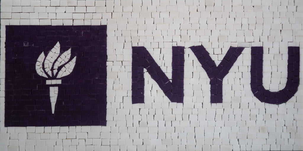 Obra de mosaico - NYU púrpura