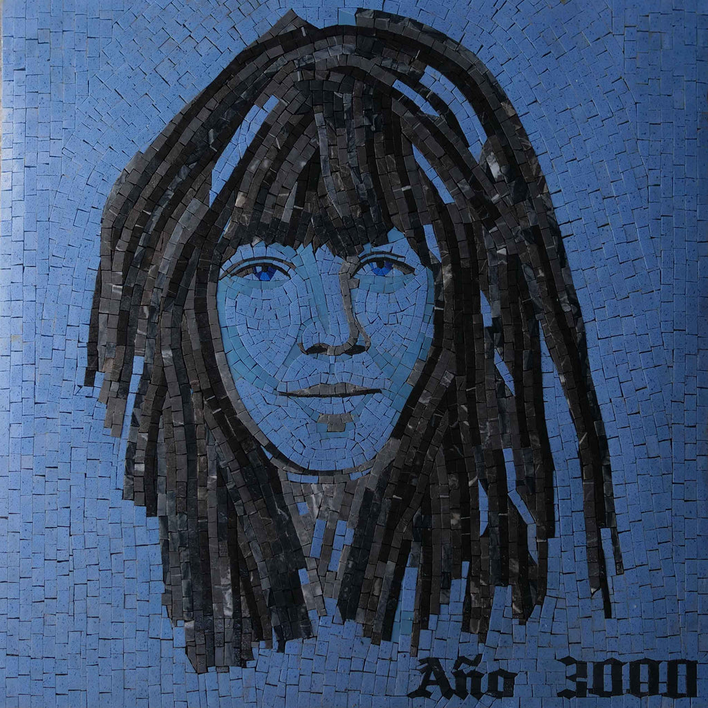 Mosaic Portrait - The Blue Lady