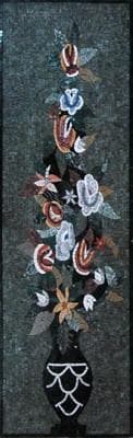 Arte em mosaico de mármore - Arranjo floral