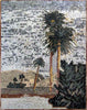 Arte del mosaico de los árboles de Plam