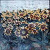 Mosaico de campo de girasol alegre