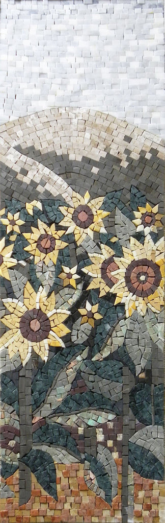 Modelli di mosaico d'arte - fiori gialli