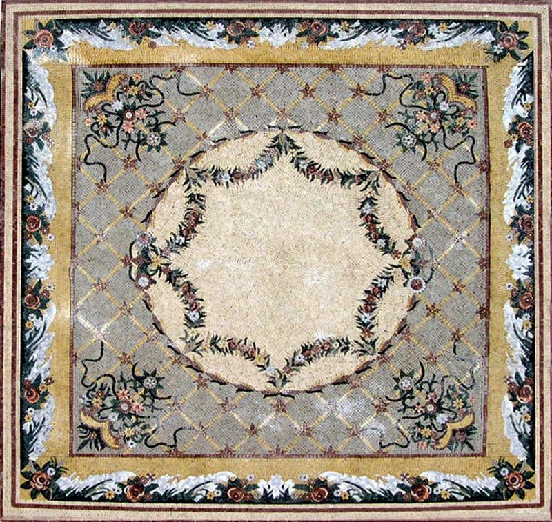 mosaico de pedra floral