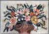 Obras de arte em mosaico - jarro de flores
