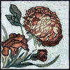 O mosaico de flores de alho