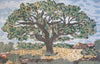 Árvore de mosaico gigante - arte em mosaico