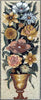 Mosaic Golden Pot Of Flower Blossoms