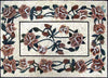 flower stone mosaic rug