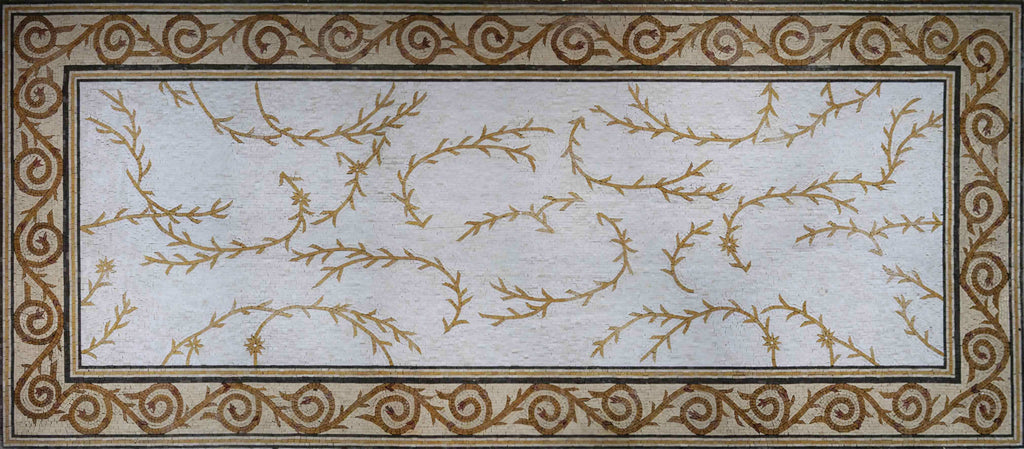 Gold Vines - Mosaic Pattern Art