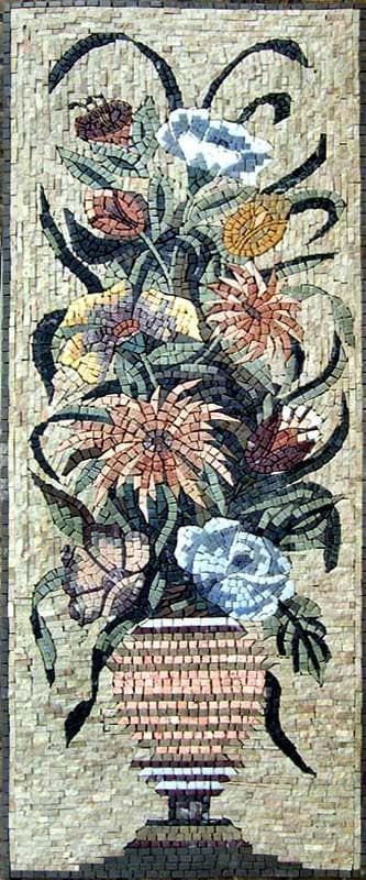 Mosaico Vaso De Flores