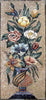 Vase of Colorful Roses Mosaics