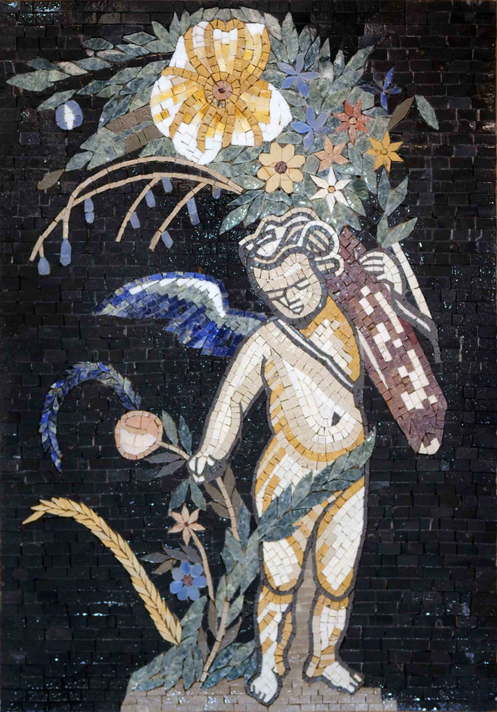 Der Engel des Blumenmosaiks