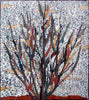A arte do mosaico de árvores de outono