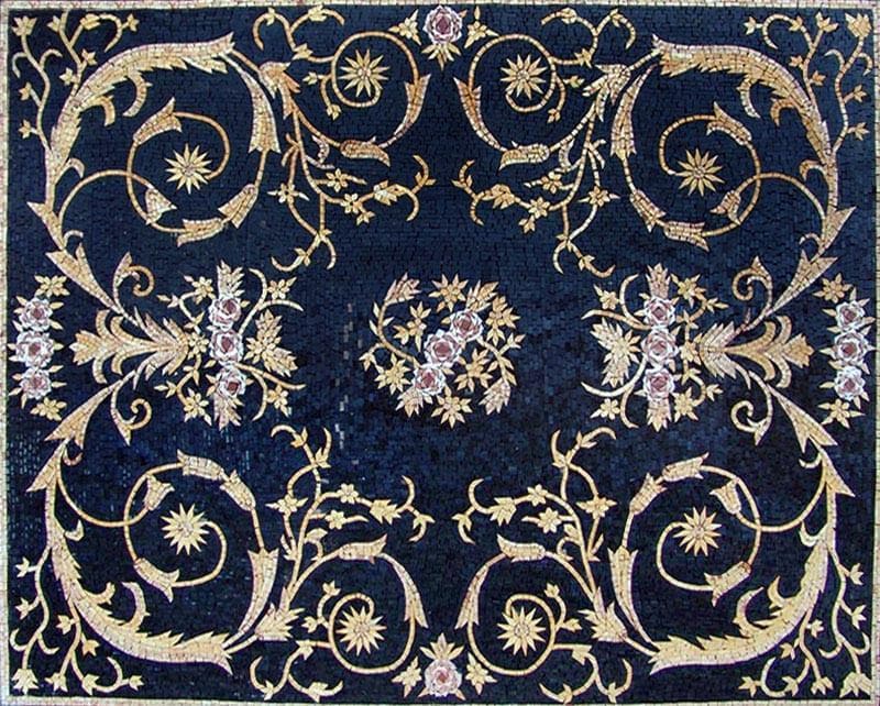 Mosaico di tappeti di fiori