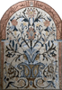 Мраморная мозаика - арочная цветочная роспись