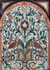 Patrones de mosaico de azulejos florales. arqueado