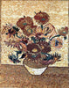 El mosaico del jarrón de flores de amapola