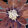 La mosaïque de fleurs de cymbidium rouge