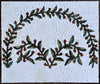Patrón de mosaico griego - rama de olivo