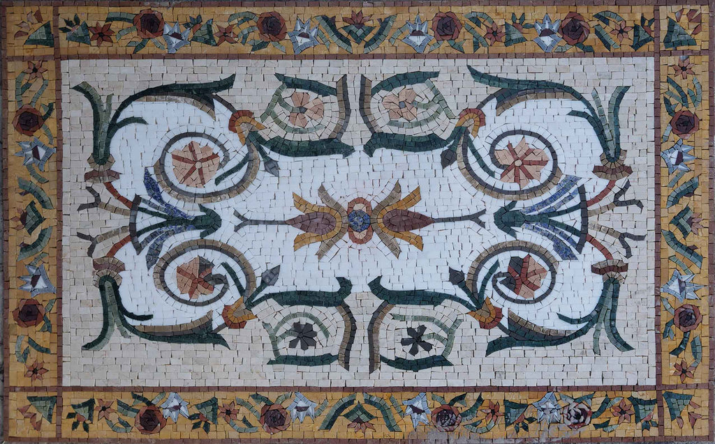 Projeto Mosaico - Tapete Floral Romano