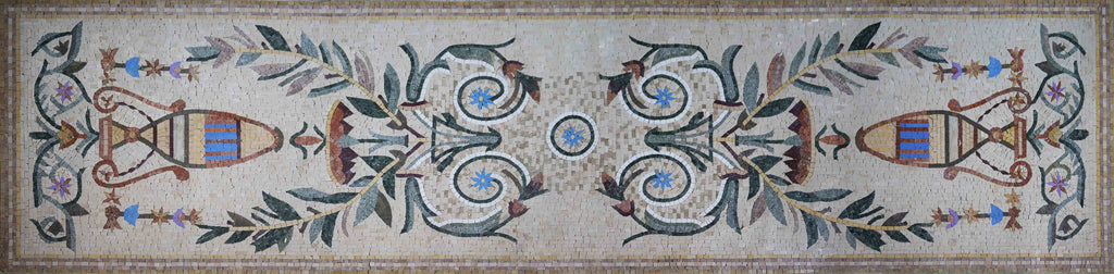 Mosaic Flooring - Double Vases
