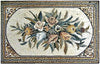 Arte de azulejos de mosaico - Alfombra de ramo de flores