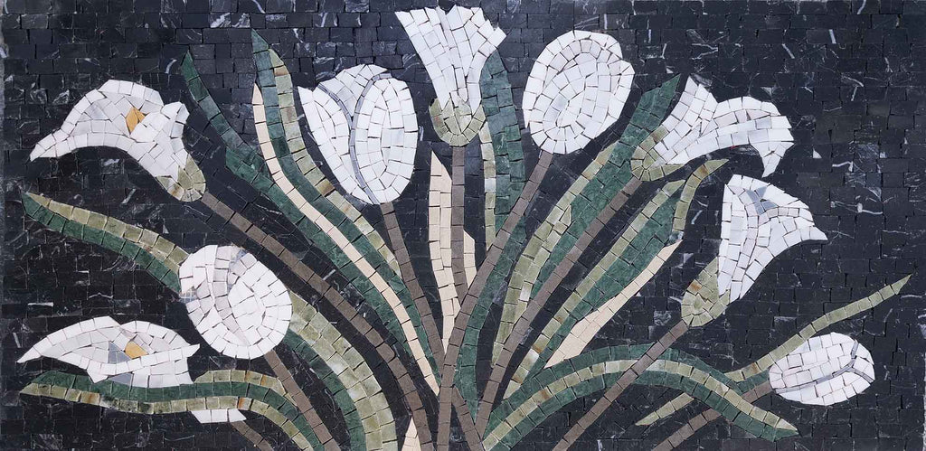 Art mural en mosaïque - fleur de Lys