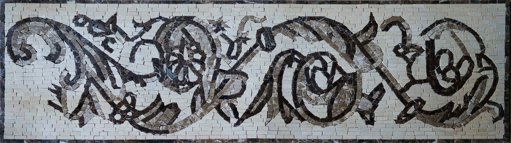 Arte de la pared del mosaico - Swirlie Florie