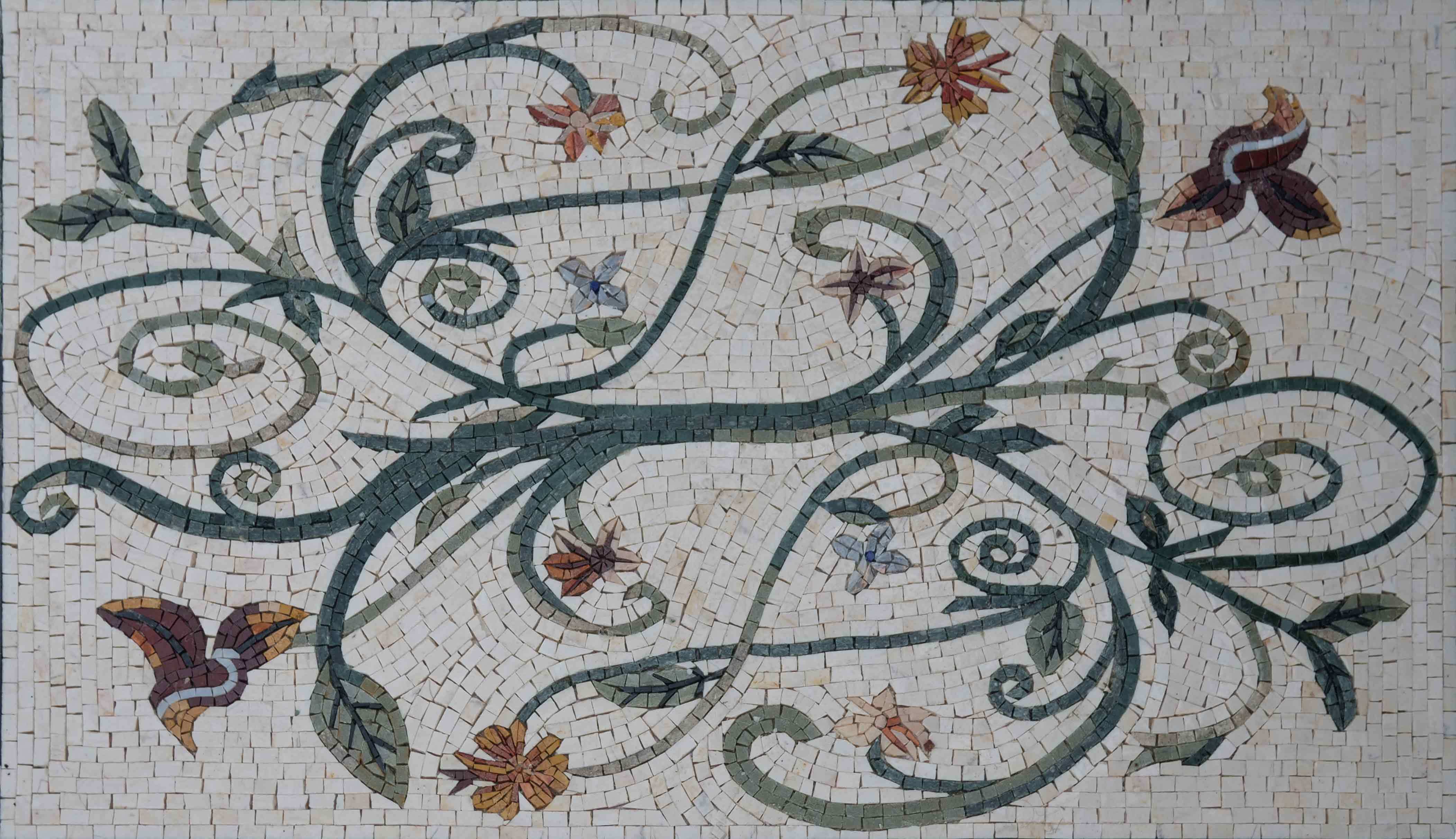 Spring Button Mosiac Spring Flowers Mosaic Art | Mozaico