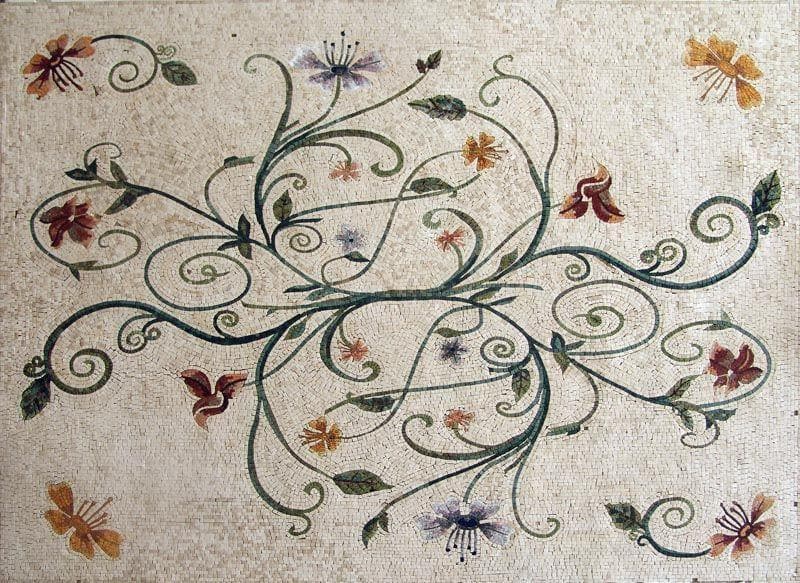 Motivo a mosaico floreale art