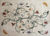 Arte com padrão de mosaico florido