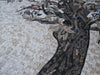 Arbre décoré d'oiseaux - Paysage en mosaïque