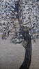 Arte del mosaico dell'albero decorato con uccelli