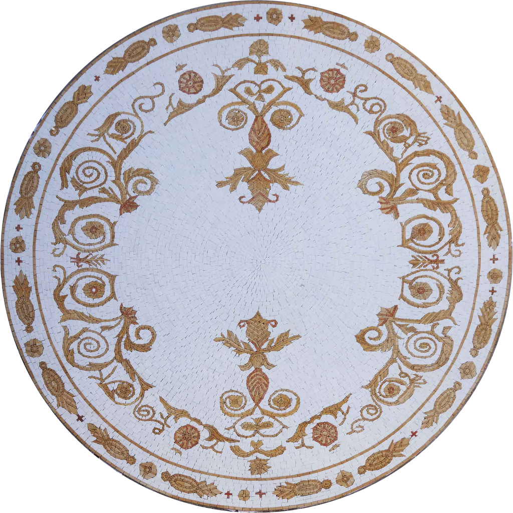 Royal Circular Medallion - Mosaic Art