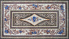 Tapete ou tampo de mesa em mosaico de mármore