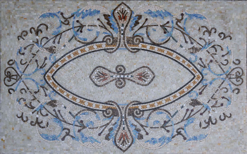 Arte de piso de mosaico de mármol - Alfombra Judy